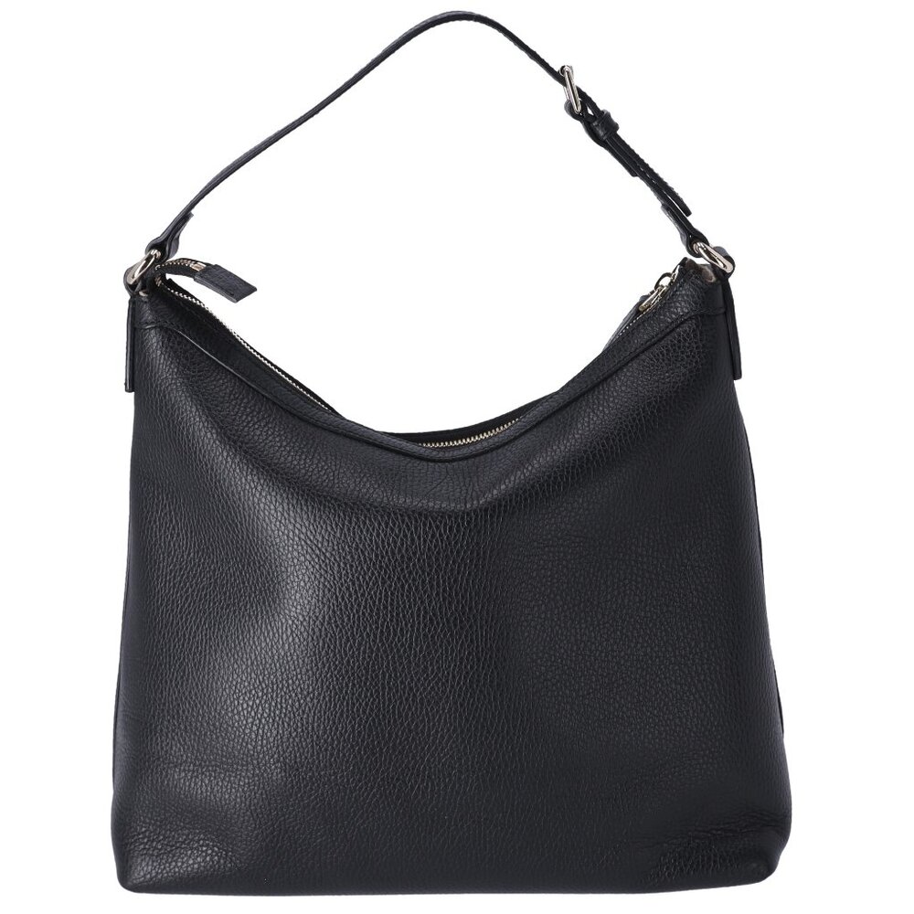 GUCCI Interlocking G Shoulder Bag 449711 Black Leather - Picture 4 of 8